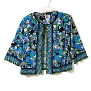 Vintage R&K Originals Paisley Open Front Jacket